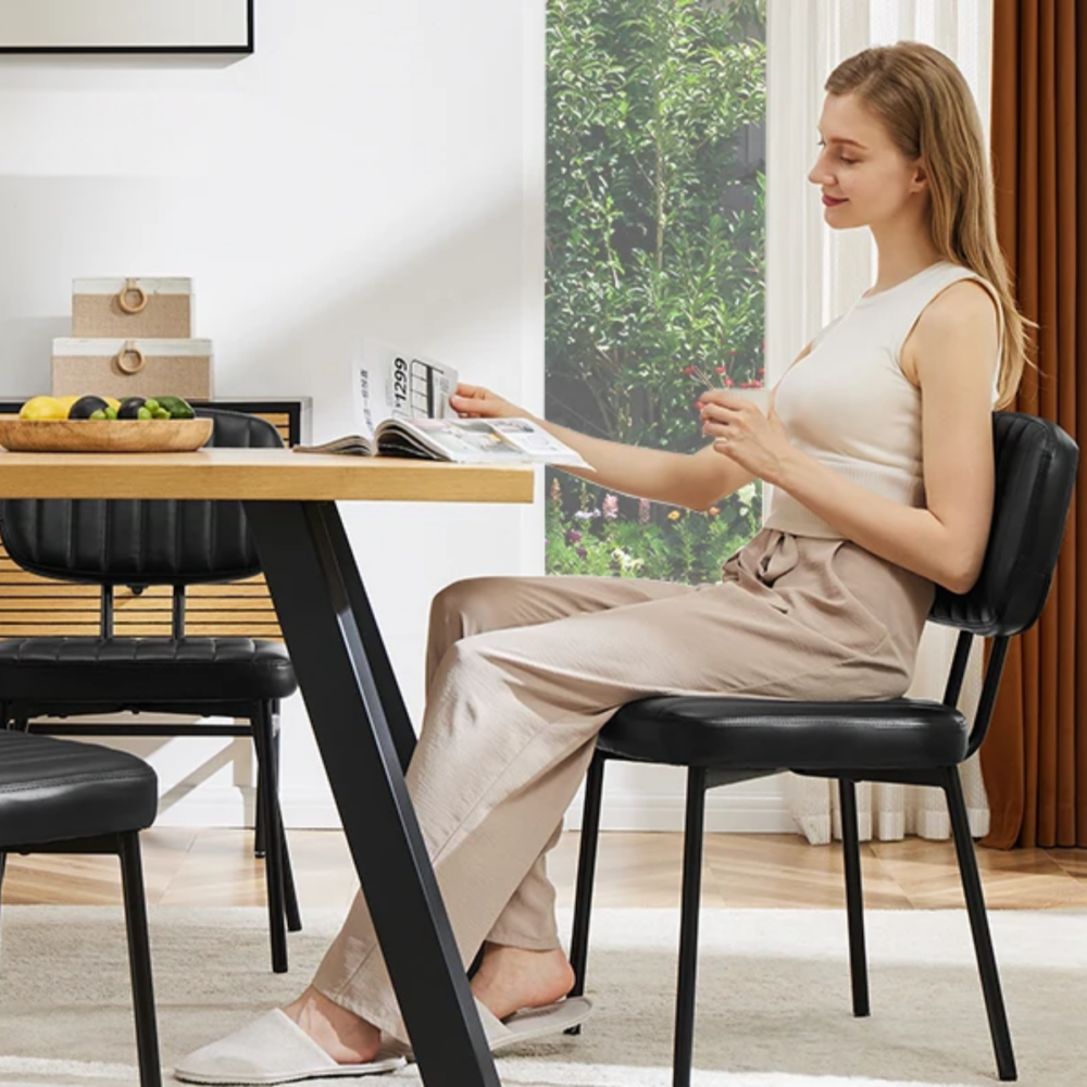 Serena Leather Dining Chairs - Image 4